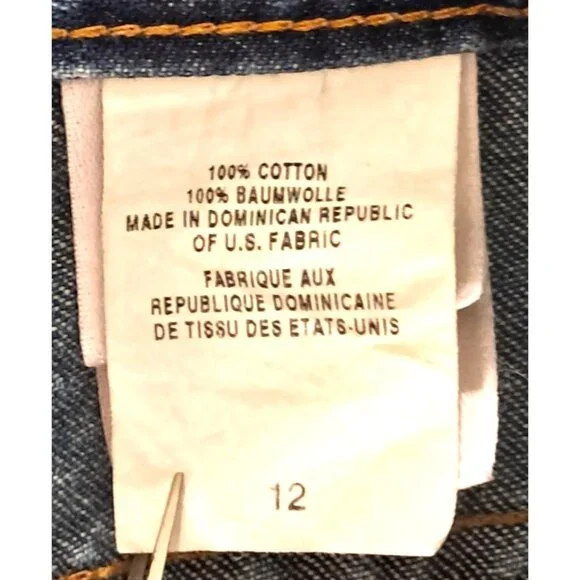 Eddie Bauer Cropped Jeans Womens Size 12 High Rise Waisted Mom Blue Denim - Picture 10 of 12